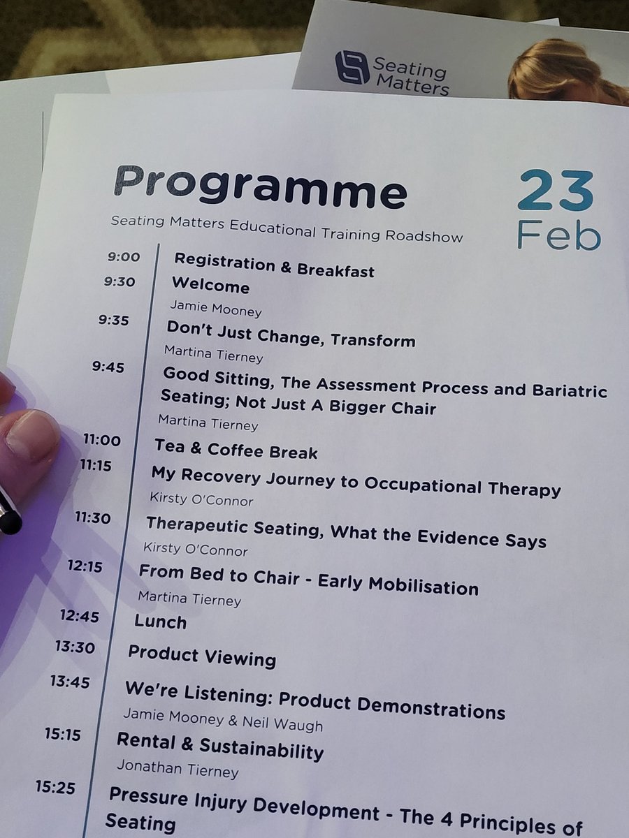 PaulineEva1's tweet photo. Looking forward to hearing more about the product innovations coming through from Seating Matters today. We are lucky to have our own stock of postural chairs from Seating Matters at The Bridge Care Centre 👍
#seatingmatters #posturalmanagement #complexcare #specialistseating https://t.co/M3fnJr2mMd