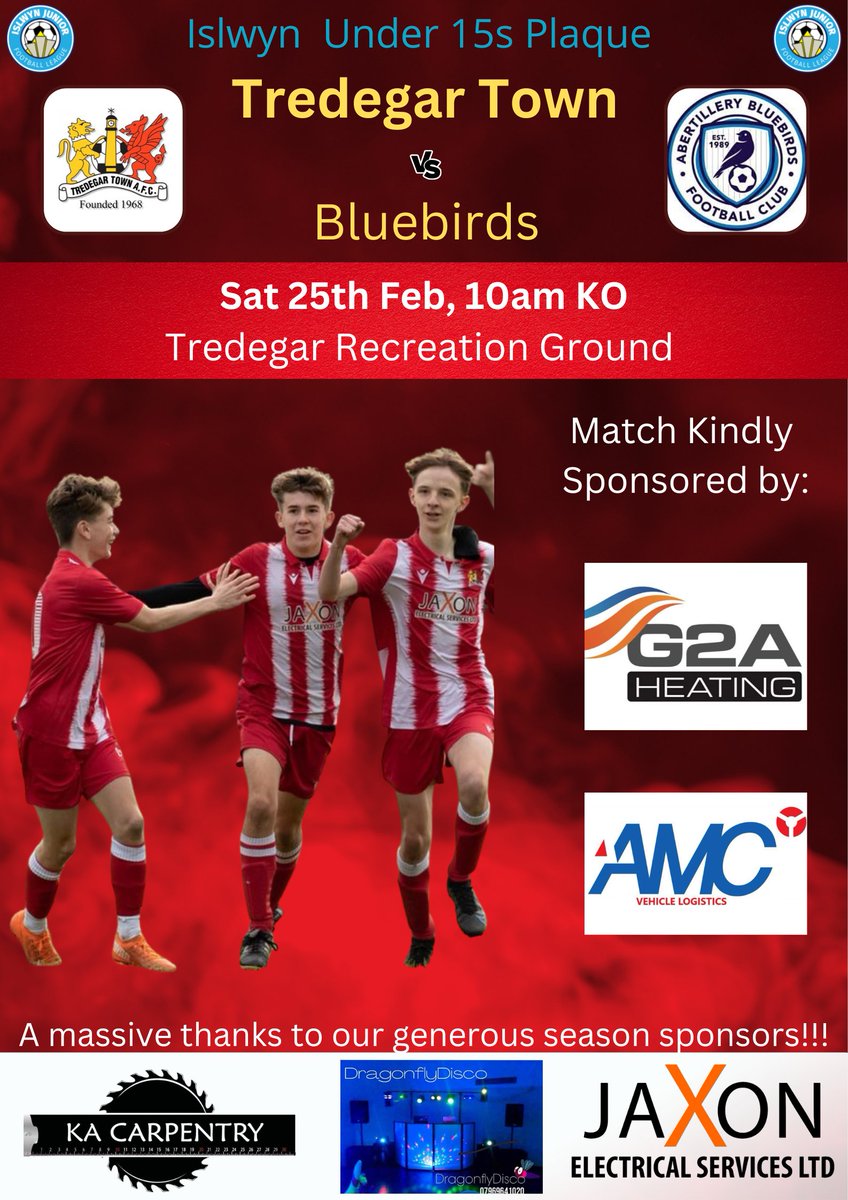 JayHares's tweet photo. @TredegarTownFC 15s, back in action Saturday in a new  Competition. A tough 1st game ahead vs Bluebirds, 2 brilliant  battles ended in draws in the league, so sure to be another belter @markseymouratcc

Come along and support the lads ⚽️🔴⚪️⚽️

#uppatown #grassrootsfootball https://t.co/CZALmHXS4O