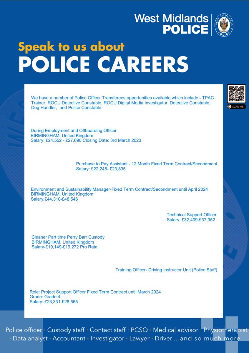 Coventry Police on Twitter "RT JobsWMP 👉 We have a number of