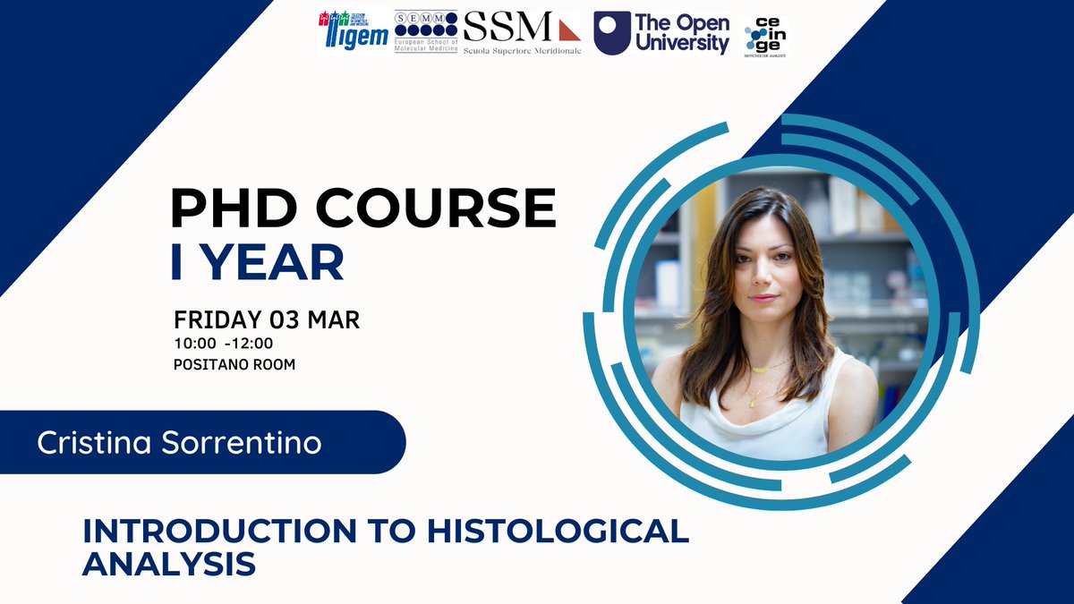 Tigem Telethon (@tigem_telethon) on Twitter photo #TIGEMPhDCourses #TIGEM
Today lesson: Introduction to Histological Analysis
Speaker: Cristina Sorrentino
#PhDcourses #genetherapy <a href="/semm_it/">SEMM</a> <a href="/Ceinge/">CEINGE-Biotecnologie Avanzate Franco Salvatore</a> #SSM <a href="/OpenUniversity/">The Open University</a> <a href="/cristinasorr/">Cristina Sorrentino</a> #TIGEMPhDCourses #TIGEM
Today lesson: Introduction to Histological Analysis
Speaker: Cristina Sorrentino
#PhDcourses #genetherapy <a href="/semm_it/">SEMM</a> <a href="/Ceinge/">CEINGE-Biotecnologie Avanzate Franco Salvatore</a> #SSM <a href="/OpenUniversity/">The Open University</a> <a href="/cristinasorr/">Cristina Sorrentino</a>