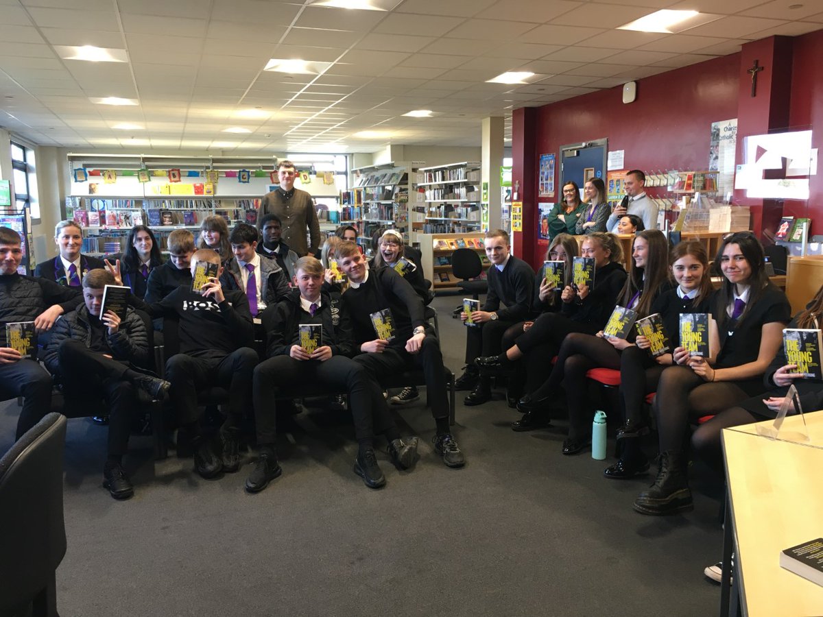StAndrews_Lib's tweet photo. Thank you Graeme Armstrong @G_Armstrong21 for the enlightening author visit  and thank you Paisley Book Festival @BookPaisley for gifting a signed copy of The Young Team to all the enthusiastic students.  Remember this is not the bottom of your bag type of book! https://t.co/9u6edJEfmd