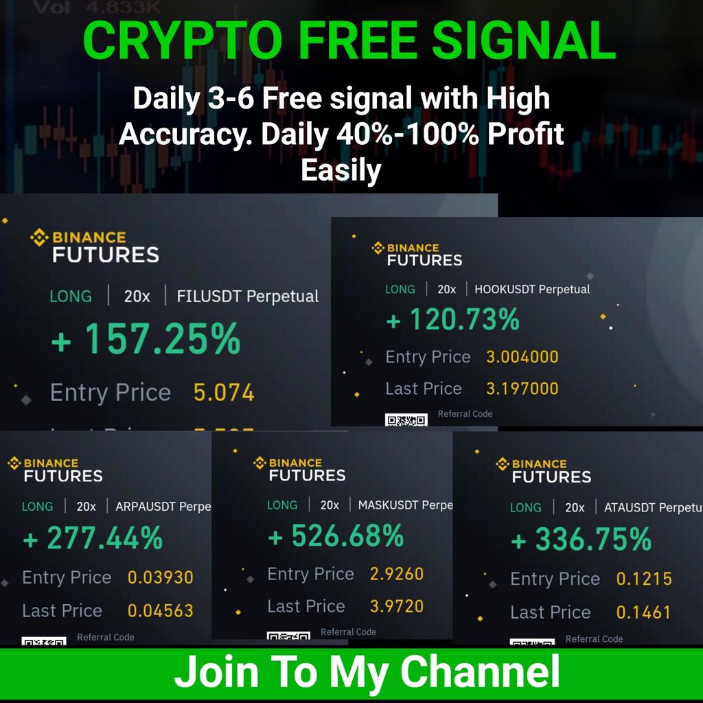 GenuineSignal's tweet photo. https://t.co/lOlRKu11AD
Providing world best crypto free Signal, Daily 3-6 Free signal with High Accuracy 95% Join our Telegram channel https://t.co/lOlRKu11AD https://t.co/QuzEpIw6pp
