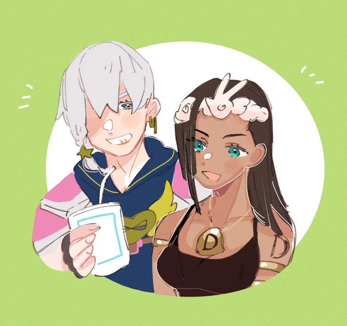 ジョディオくんとドラゴナ兄さんかわいい#jjbafanart  #jjba 