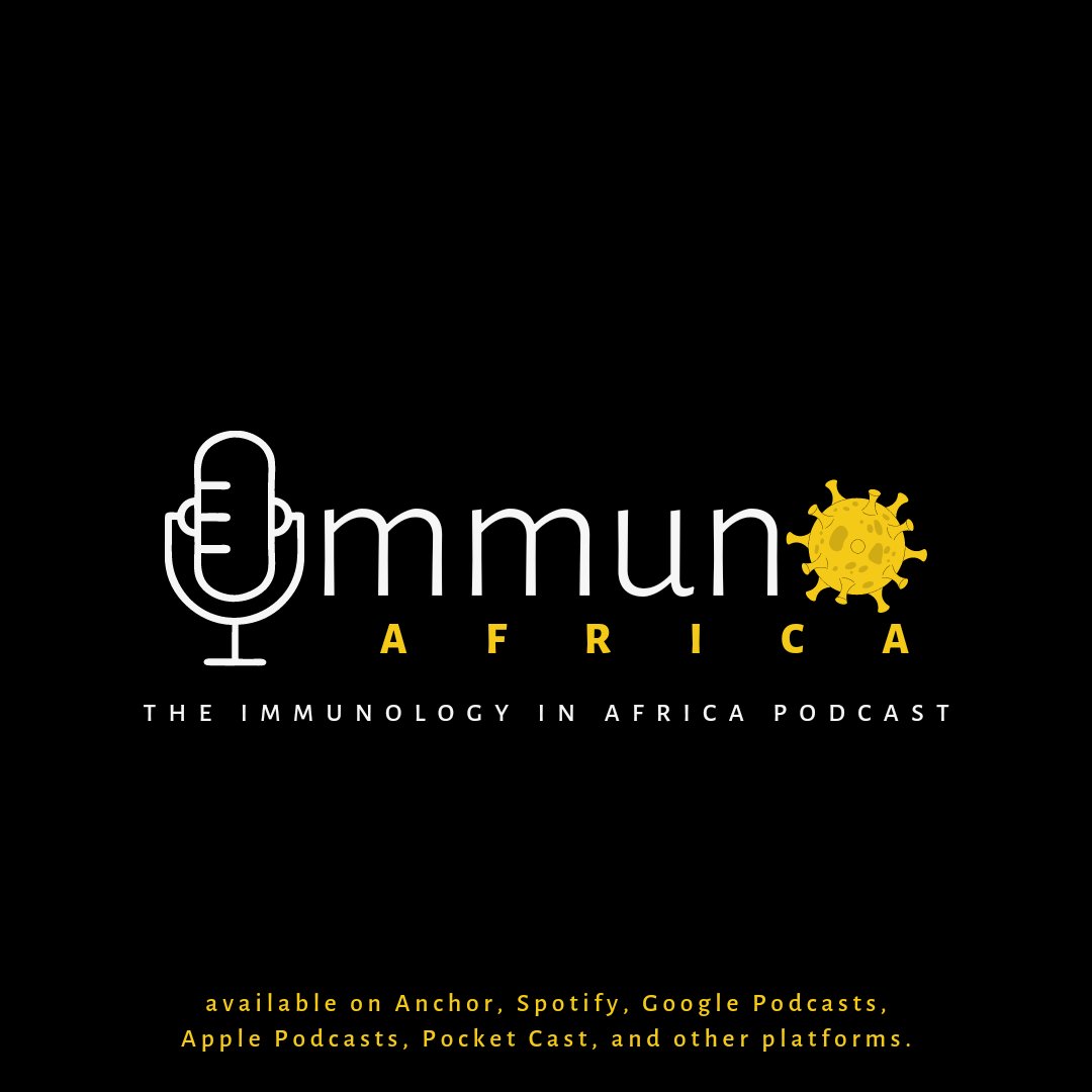 'The Immunology in Africa Podcast (ImmunoAfrica), hosted by @wealthokete, is dedicated to spotlighting #immunology and related #research in Africa. #science #sciencecommunication #scienceeducation #podcast #HIV #TB #Lassa #infectiousdiseases #cancer #NTDs