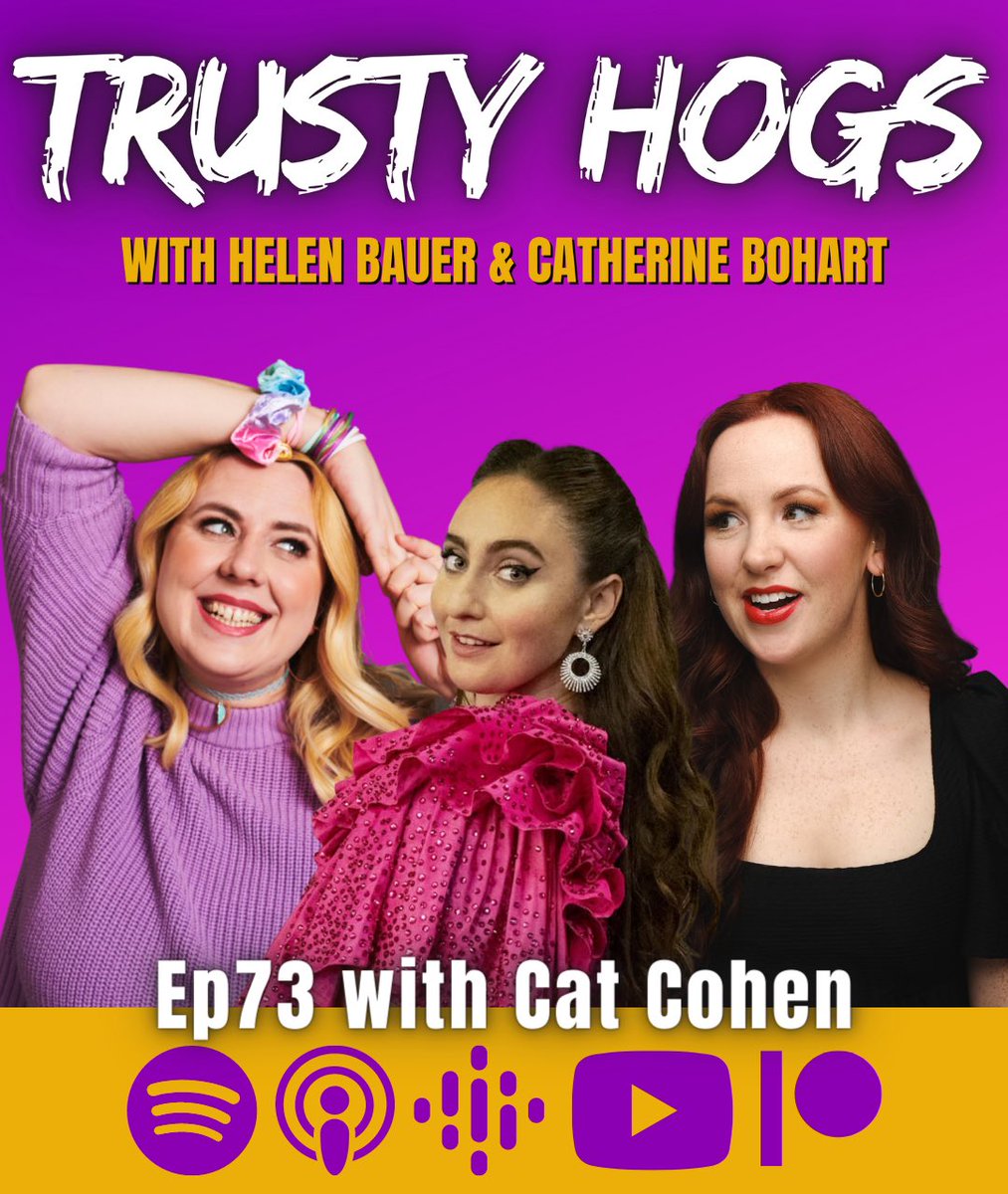 A true superstar in the making, our guest this week is the sensational #CatCohen!

@CatherineBohart @HelenBaBauer

🎧LISTEN: linktr.ee/TrustyHogs🎧