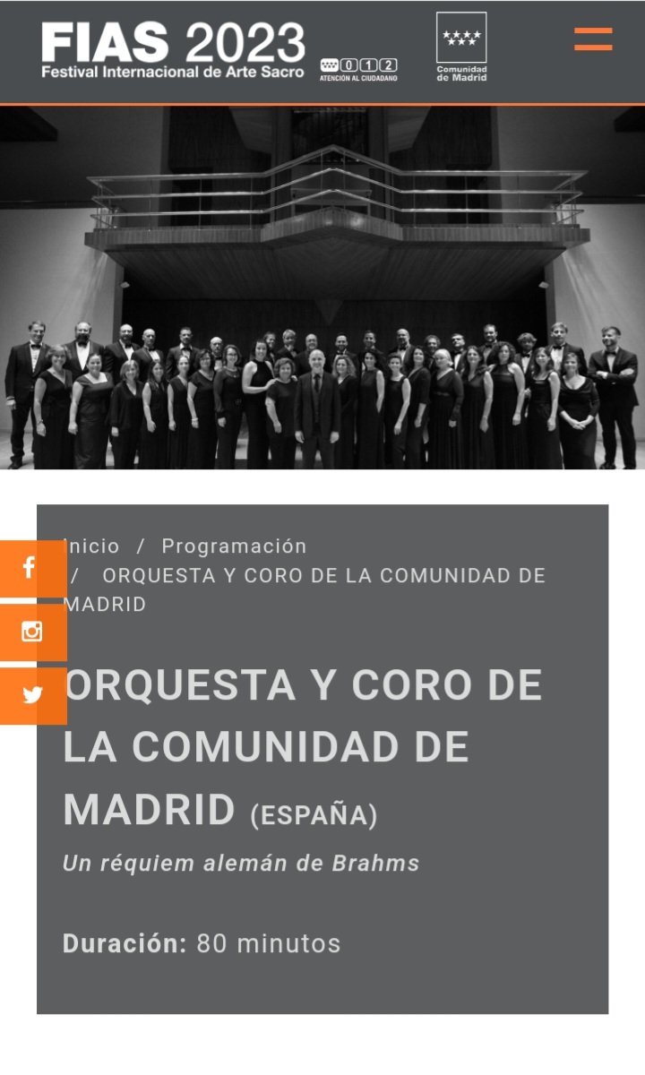 _pepemompean's tweet photo. Segunda jornada del #FIAS2023 @CulturaCMadrid con el concierto de la @FundacionORCAM y el magnífico Réquiem Alemán de #Brahms en versión reducida con los solistas Alexandra Tarniceru y Alejandro Von Büren y la dirección de @j_vilaicasanas No se lo pierdan https://t.co/xZ2CWWU6lM https://t.co/RfxkPPLmvg