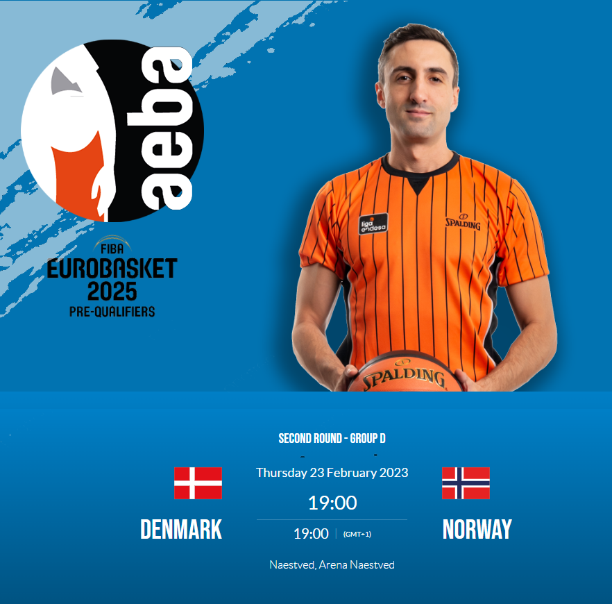 🏃 Alberto Sanchez y Sergio Manuel
👉<a href="/FIBA/">FIBA Basketball</a> Eurobasket 2025 Pre-qualifiers
📆 23 de febrero
🏀 #ArbitrosAEBA #Refereelife