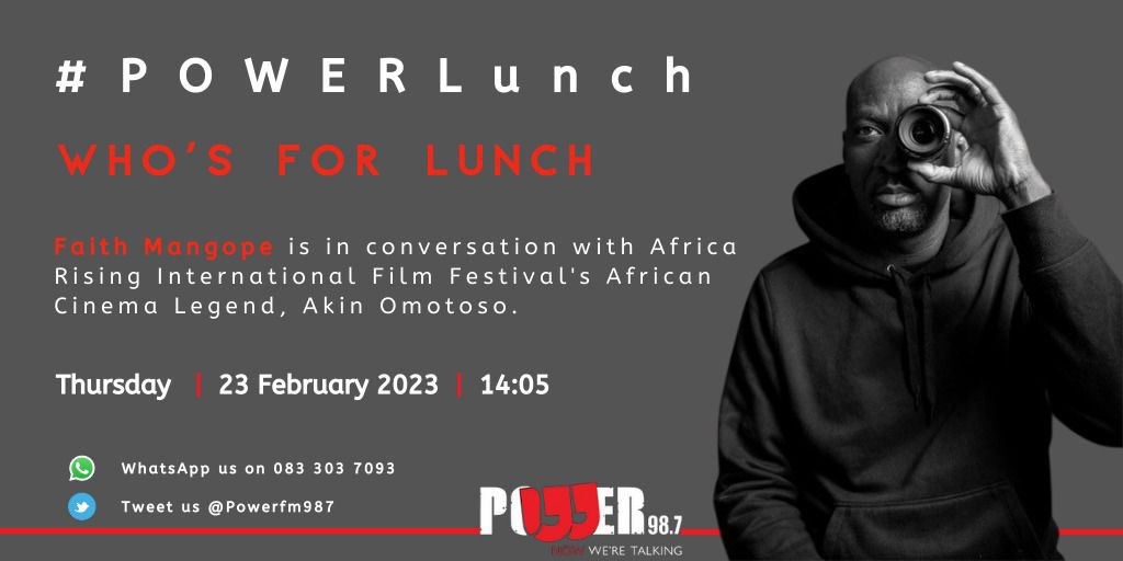 Ariff_festival's tweet photo. Tune in @Powerfm987 as our Cinema Legend Akin Omotoso 🎞️ in conversation with @FaithMangope 📻🎙️ today at 14:05 sharp ! 🔥
#ariff
#filmmakers
#powerlunch https://t.co/hscWRUw6G5