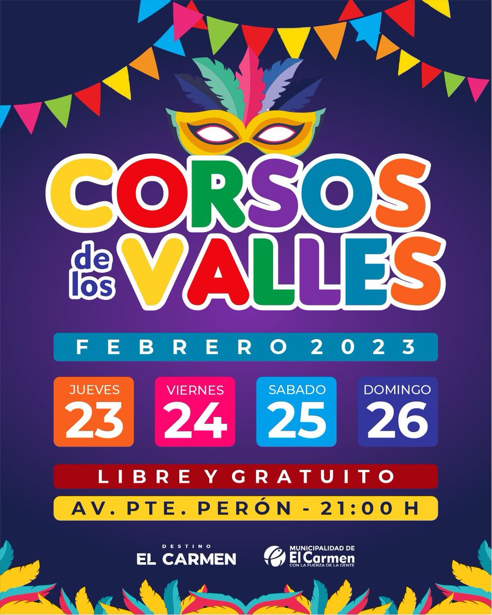 justin_chaile's tweet photo. El Carmen te espera para vivir cuatro noches a puro color y alegría 🎉 https://t.co/Cg523J7iCT