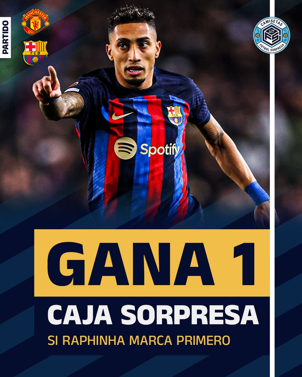 cfutbolsorpresa's tweet photo. Si Raphinha 🇧🇷 marca PRIMERO ante el Manchester United, sortearemos una caja sorpresa de https://t.co/JB5jNiAbOV 🎁

¿Cómo participar? 👇

🤝 Síguenos
🔁 Retweet este tweet
❤️ Like el tweet

Seleccionaremos el ganador en el día de mañana 📅

¡Buena suerte! ☘️ https://t.co/eXLCuGAUiK