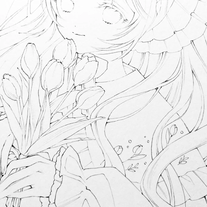 春の絵 制作中 ⊹ 