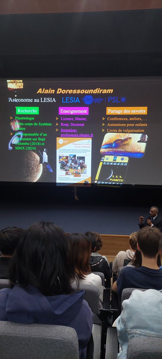 LyceeFrAYersin's tweet photo. #Orientation au #LFAY avec A. Doressoundiram de l'#Observatoire de Paris, astrophysicien, planetologue avec les élèves de Terminales, enseignement de spécialité #SPC @aefeinfo @FranceAuVietnam @AEFEAP https://t.co/DyspfIQDc6