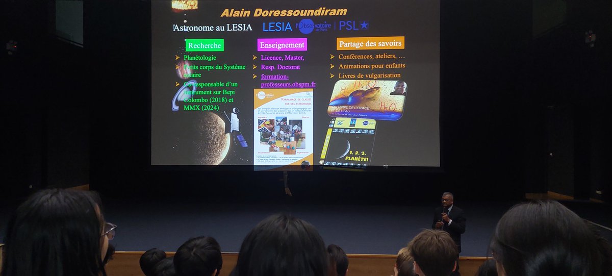 LyceeFrAYersin's tweet photo. #Orientation au #LFAY avec A. Doressoundiram de l'#Observatoire de Paris, astrophysicien, planetologue avec les élèves de Terminales, enseignement de spécialité #SPC @aefeinfo @FranceAuVietnam @AEFEAP https://t.co/DyspfIQDc6