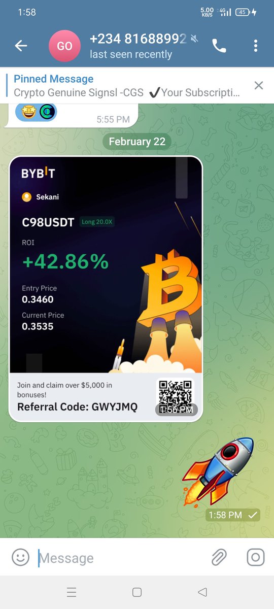 GenuineSignal's tweet photo. 🤩 Feedback🤩
Daily 3-5 Free signal with High Accuracy 95%. Signal is Free you can make Weekly 400%-500% profit Easily. Join Our Telegram: https://t.co/lOlRKu11AD

#cryptotrading #Signals #cryptocurrency #crypto #tradingstrategy #daytrader #daytrading #DayTrading https://t.co/36Qbo9G3cT