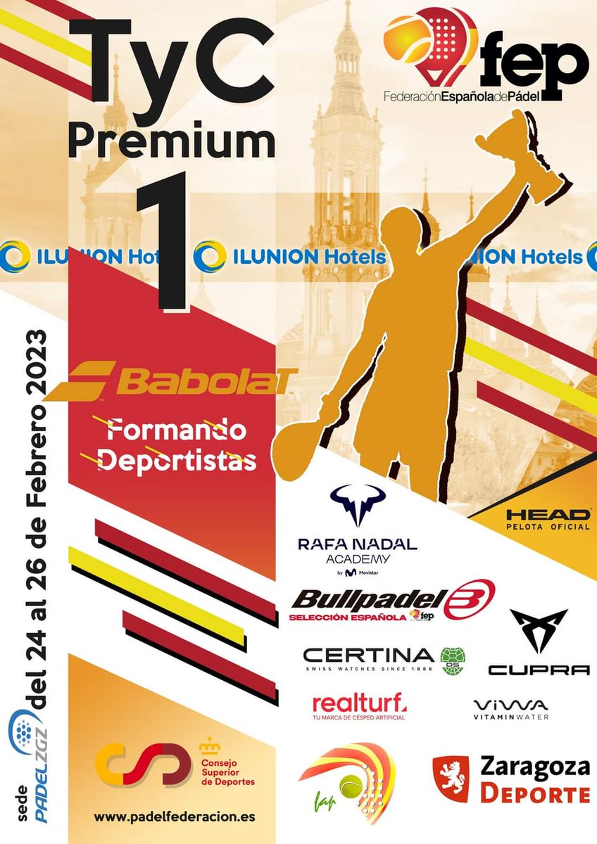 CPDamm's tweet photo. ¡Fin de semana de competición!
Mañana, 14 de nuestros jugadores y jugadoras viajarán a Zaragoza para participar en el primer TyC Premium de la temporada 🥎💫
#CPDamm #tycpremium #padelFEP https://t.co/iyfKKxicrz