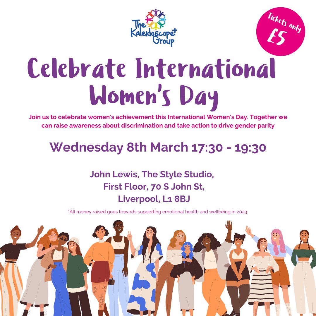 Kaleidoscope_PG's tweet image. Join us on Wednesday 8th March from 17:30 till 19:30 at @LiverpoolOneOffical @Johnlewis for an evening celebrating women 💜

Get your Tickets 🎫 eventbrite.co.uk/e/celebrate-in… 

#KPG #InternationalWomensDay #Equality #GenderDisparity