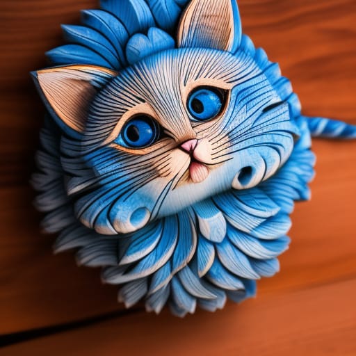 ArtDubious's tweet photo. Blue Wooden Kitten 

https://t.co/02VT4xT8No #aiart #nightcafe #digitalart #vqganclip via @NightcafeStudio #Cat #kittens https://t.co/NsK0sWYdnS