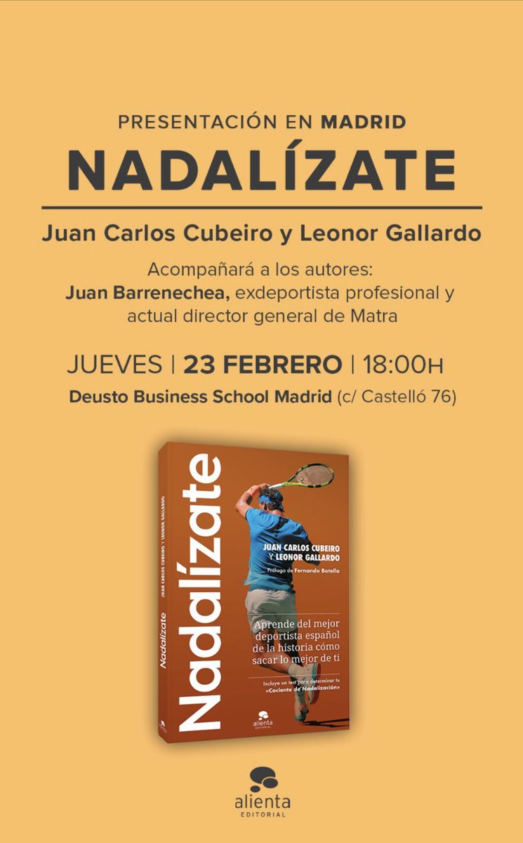 juancarcubeiro's tweet photo. Hoy a las 6 de la tarde, en ⁦@deustoDBS⁩ #Madrid con ⁦@almudenaeizagui⁩ , ⁦@GallardoLeonor⁩ y ⁦@juanbarrenechea⁩ https://t.co/ochjX0r4rE
