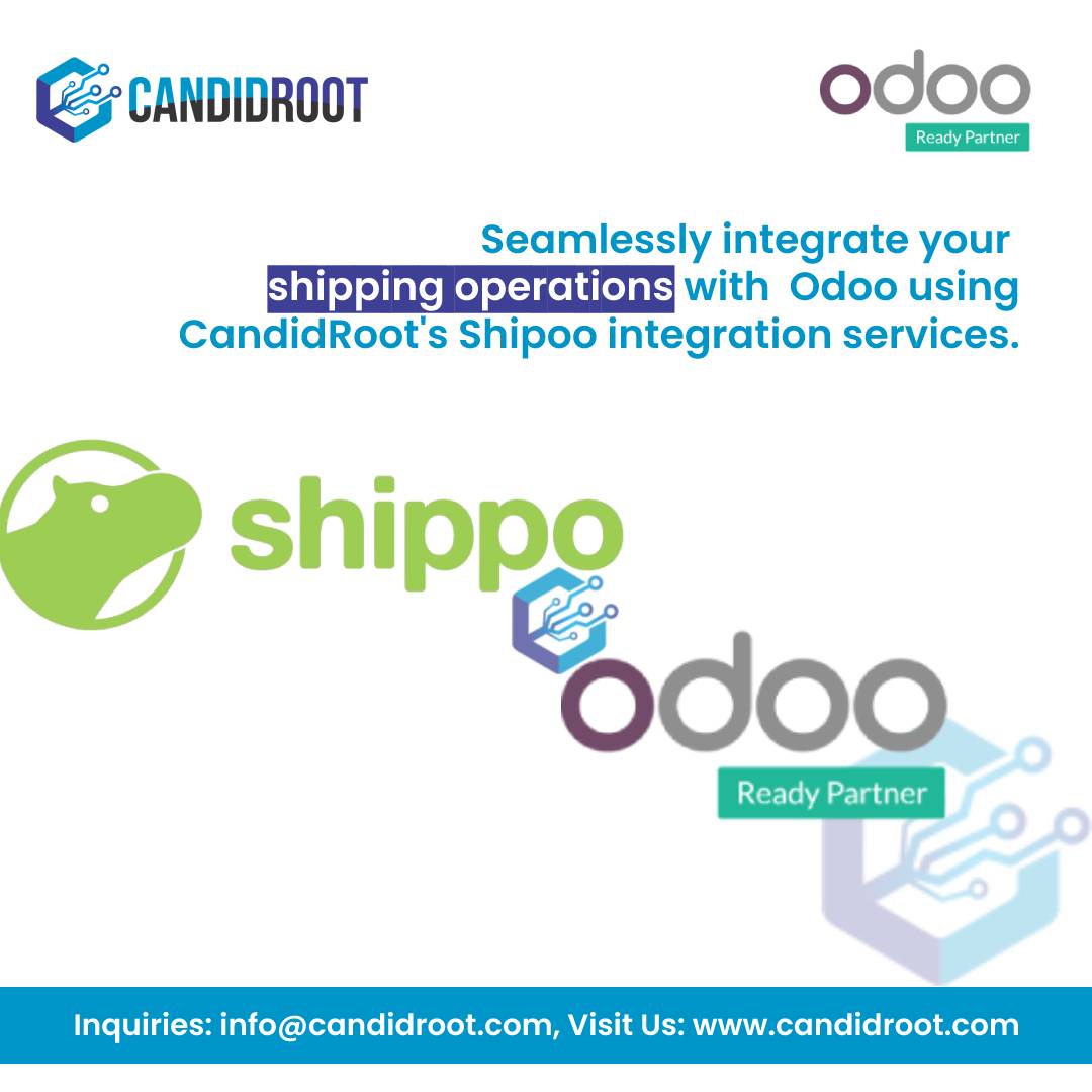 candidroot's tweet photo. Seamlessly integrate your shipping operations with Odoo using CandidRoot's Shipoo integration services.
visit our website at https://t.co/hIzBjegs2a
#OdooConsulting, #OdooDevelopment, #OdooImplementation, #OdooMigration #OdooIntegration #OdooERPDevelopment, #OdooCRMDevelopment https://t.co/cVfQD4YiMg