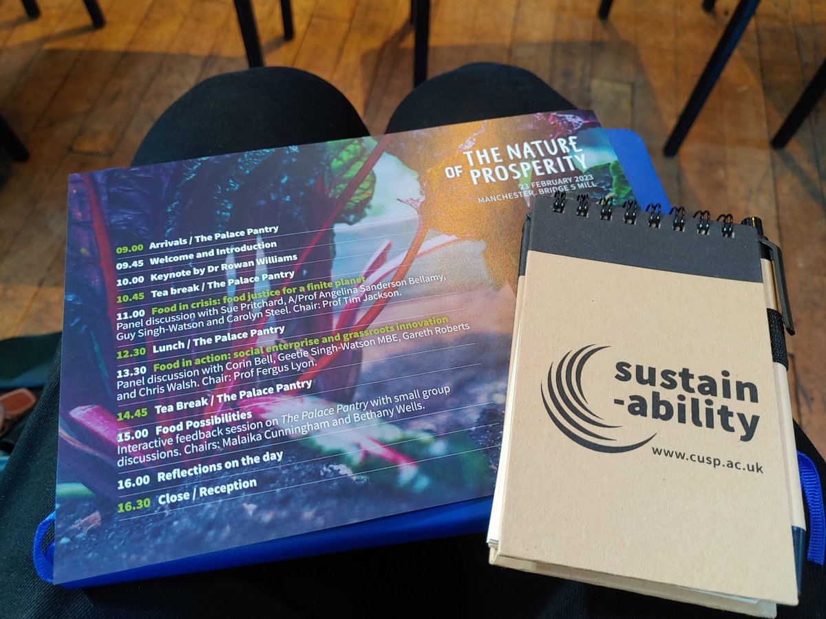 Excited to be in Manchester for this year’s @CUSP_uk Nature of #Prosperity Dialogue on #Food Justice Within #PlanetaryBoundaries.