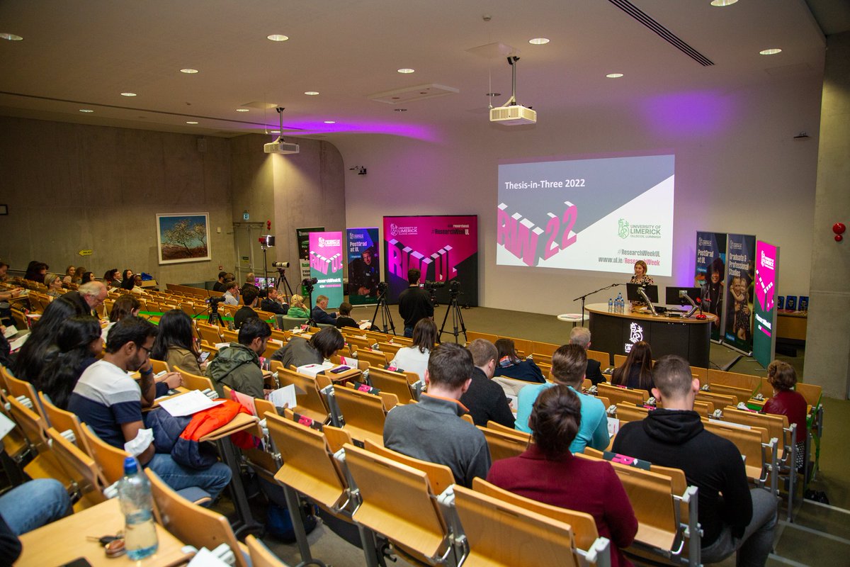 UL Doctoral College hosts the launch of Thesis-in-Three 2023 and Picture This!  competitions for UL postgraduate researchers (PGRs) in UL Pavilion, next Monday at 5pm.
To attend please complete: bit.ly/3IPyCBE
Finger food and refreshments will be served