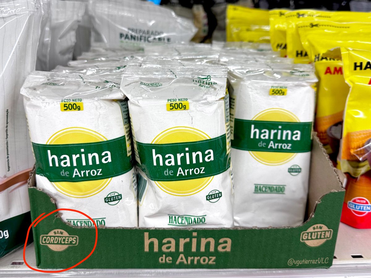 "Harina sin cordyceps" en el súper. 😇 Gracias, <a href="/Mercadona/">Mercadona</a>, ya estamos más tranquilos. #TLOU #TheLastOfUs