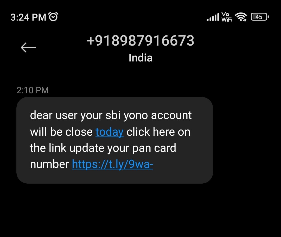 Swapnil_SJ20's tweet photo. @TRAI fraud messages from +918987916673 https://t.co/hzLnIgPU2z