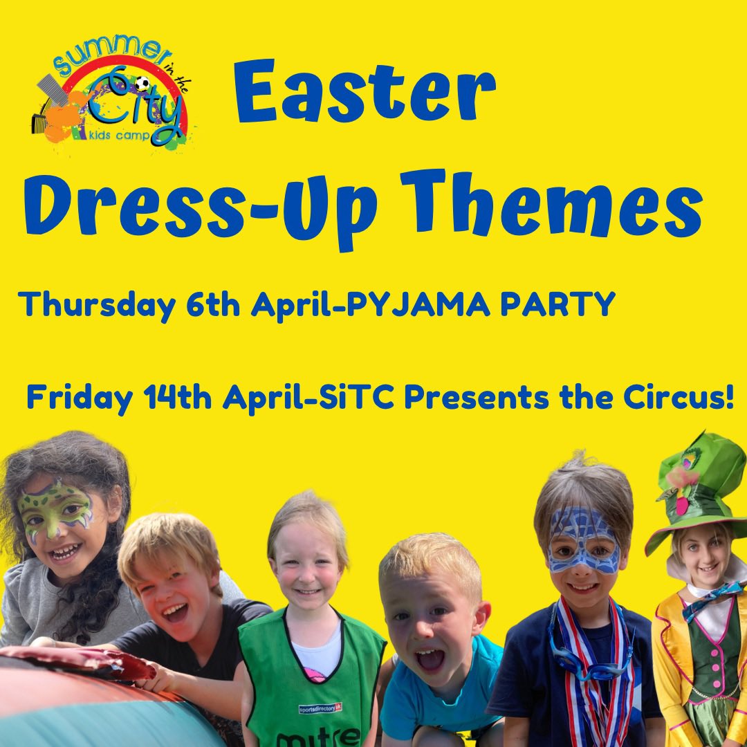 EASTER CAMP BOOKINGS ARE OPEN🐣🐰

Easter is hopping round the corner very quickly! We can’t wait to see our campers and hopefully a bit of sunshine☀️ 

Book online using the link in our bio!💻 

*WE ARE NOT OPEN GOOD FRIDAY OR EASTER MONDAY* 

📧info@summer-in-the-city.co.uk