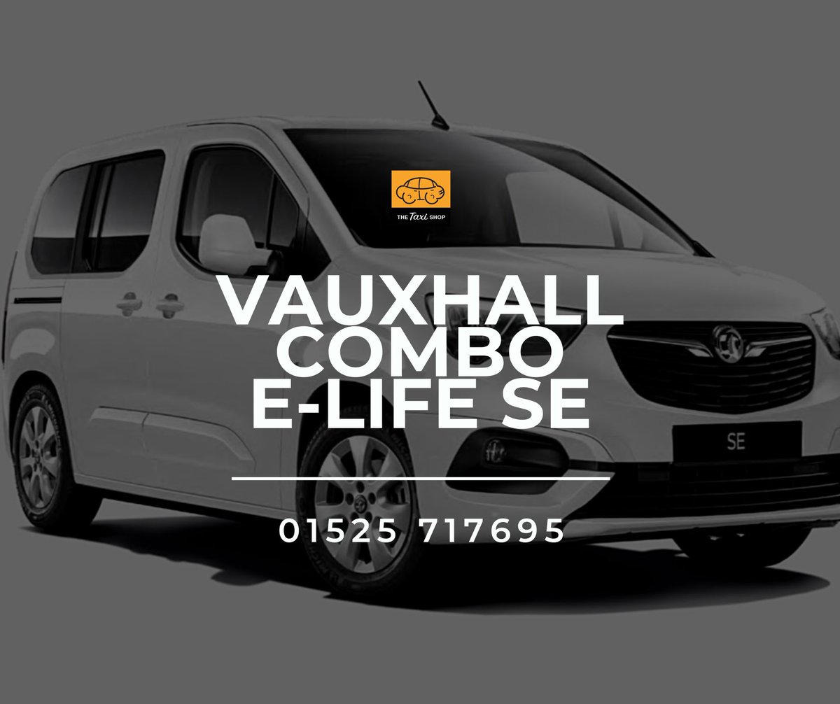 TheTaxiShop_'s tweet photo. After an electric taxi vehicle? We have 2 white Vauxhall Combo E-Life’s available immediately.

The perfect vehicle for city &amp; town work! 

Want to move over to emission-free driving? Call us now on 01525 717695 to buy.

#VauxhallCombo #Vauxhall #Taxi #7Seater #PrivateHire https://t.co/DtxeIBBsQ4