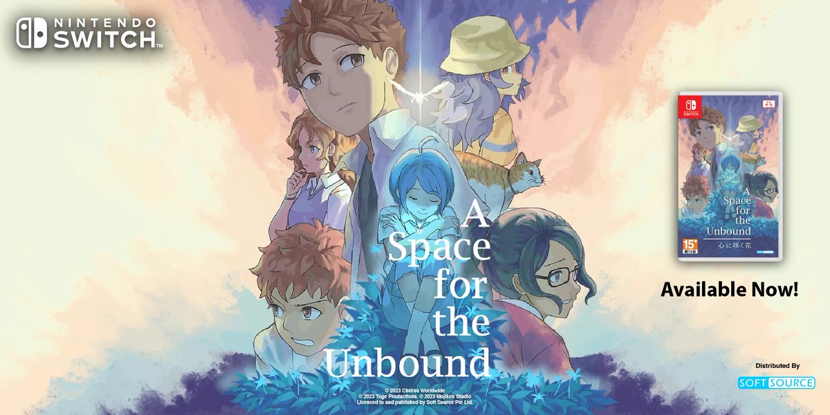 A Space for the Unbound is available now for the Nintendo Switch!

Where to buy:
softsourcegame.weebly.com/where-to-buy.h…
lazada.sg/shop/soft-sour…
shopee.sg/softsourceptel…

#ASpacefortheUnbound #ChorusWorldwideGames #TogeProductions #MojikenStudio #SoftSource #NintendoSwitch
