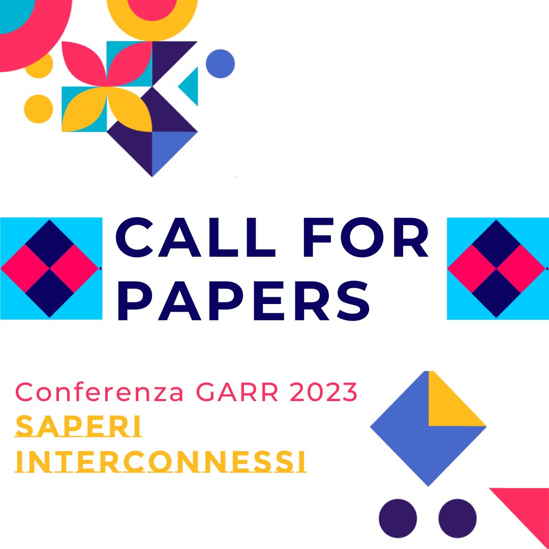 Consortium GARR (@retegarr) on Twitter photo 🗣️ Vuoi essere tra gli speaker della prossima Conferenza GARR che si terrà a Firenze dal 14 al 16 giugno presso <a href="/UNI_FIRENZE/">Università di Firenze</a> ?
⌛ Fino al 17 aprile è possibile presentare proposte e contributi innovativi su ICT e servizi digitali.
👉 Scopri di più su conf23.garr.it 🗣️ Vuoi essere tra gli speaker della prossima Conferenza GARR che si terrà a Firenze dal 14 al 16 giugno presso <a href="/UNI_FIRENZE/">Università di Firenze</a> ?
⌛ Fino al 17 aprile è possibile presentare proposte e contributi innovativi su ICT e servizi digitali.
👉 Scopri di più su conf23.garr.it
