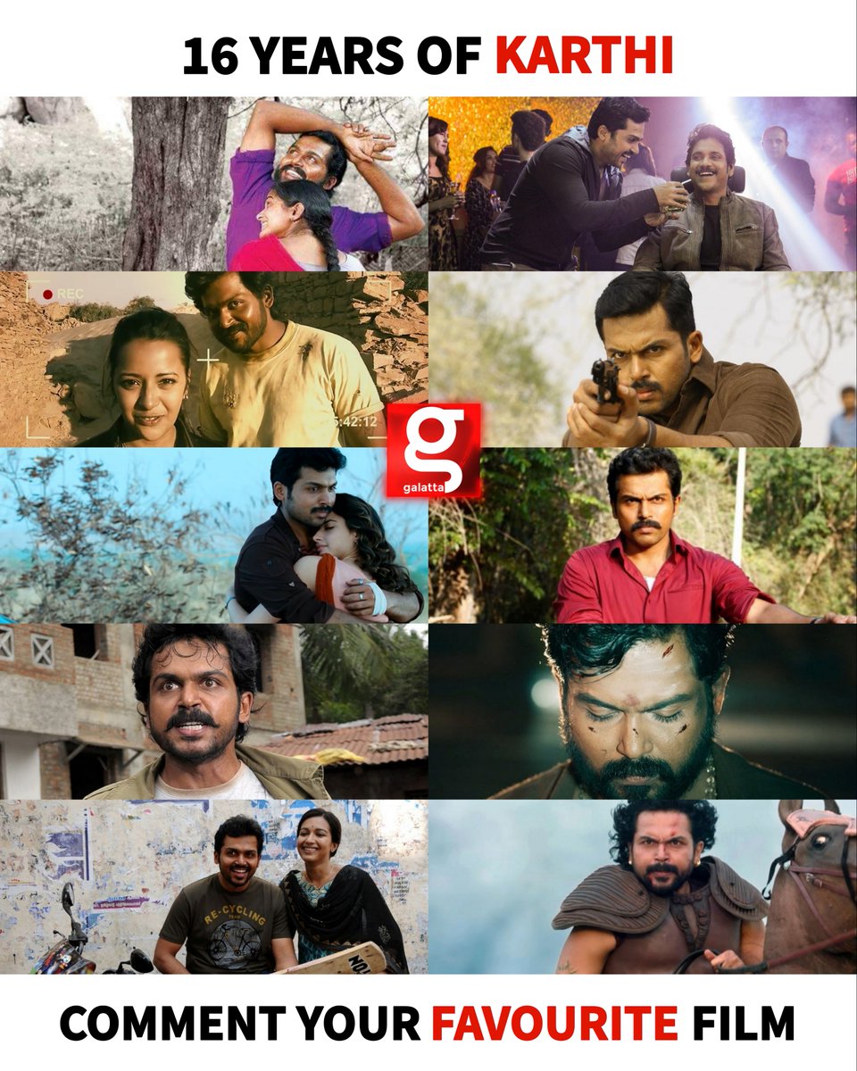 galattadotcom's tweet photo. Celebrating 16 Years of Karthi ❤️

Comment Your favourite film of him💥

@Karthi_Offl #16YearsofKarthiism #16YearsofKARTHISM #Karthi #16YearsOfParuthiveeran #Galatta https://t.co/wPhQ380ju6