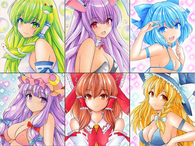 2023年2月26日【紅のひろば】東方Project作品オンリー同人誌イベントイラストの原画を委託します。スペース「紅33」cherrys-cafe()様良かったらスペースまで遊びに来てね。 