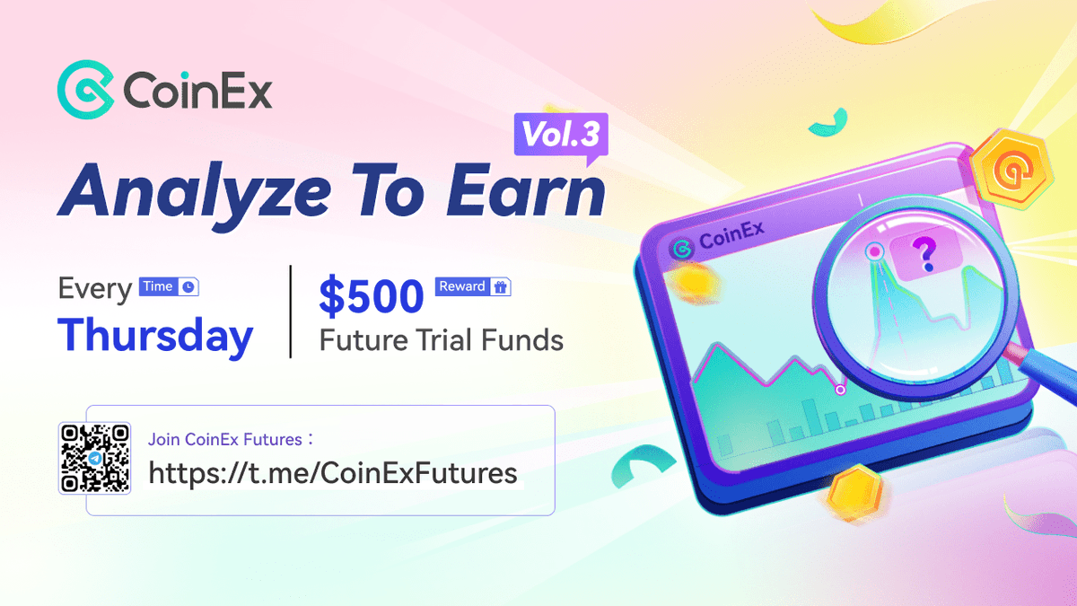 coinexcom's tweet photo. 📊 Analyze To Earn Vol.3

Share your analysis of current market conditions to win prizes! 🤩

Recommended Topic: #AI and #Crypto

⏰ 23rd Feb, Every Thursday
🎁 $500 Futures Trial Funds

Join here 👉 https://t.co/gzuEh7Bg53

#CoinEx #CoinExFutures #CryptoMarket #Giveaway https://t.co/9hOihYcciX