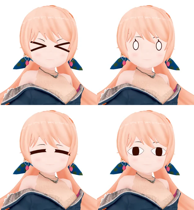 ウッーウッーウマウマ(゜∀゜)&amp;いにしえのどラメン表情パターンを3D(表情スイッチング可)で作成するなどしてました 