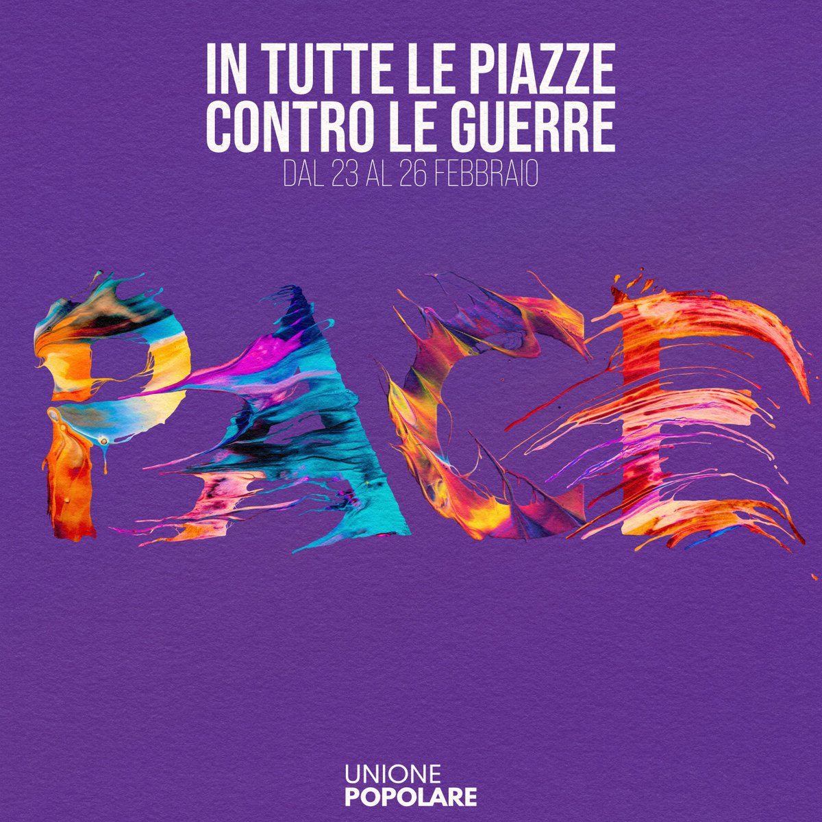 Aderiamo e invitiamo a partecipare a tutte le iniziative territoriali indette dal Coordinamento #EuropeforPeace dal 23 al 26 febbraio. Saremo in tante piazze in tutta Italia, inclusa la manifestazione di Genova del 25 febbraio promossa dai portuali.