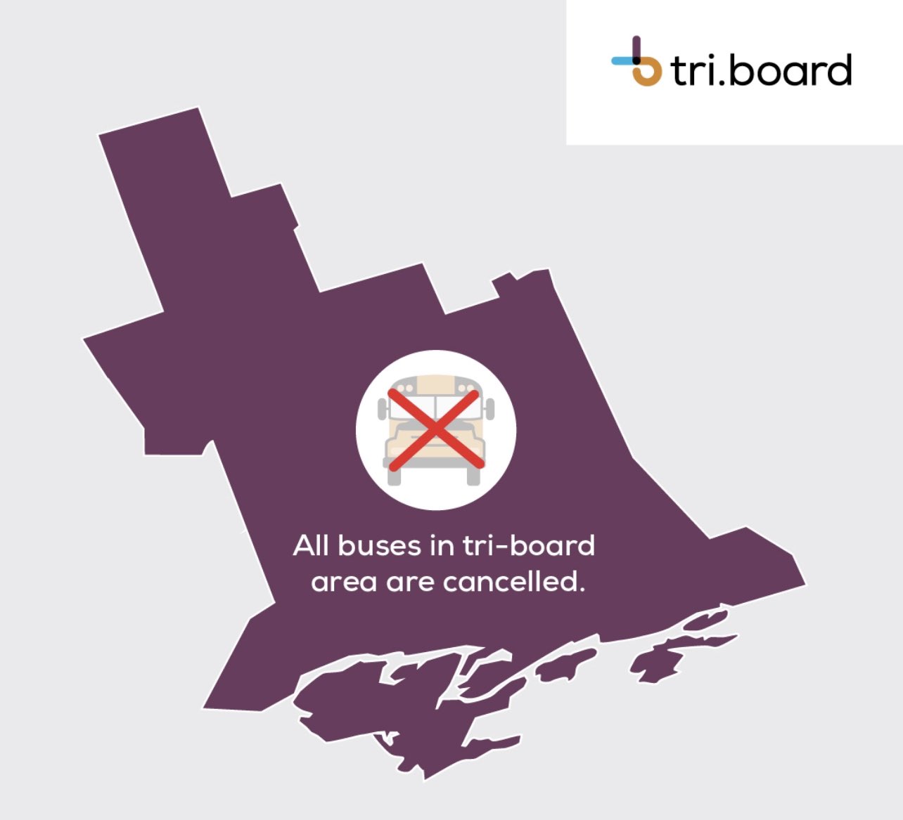 TriBoard on Twitter "All school transportation is cancelled today Feb 23 due to the ongoing