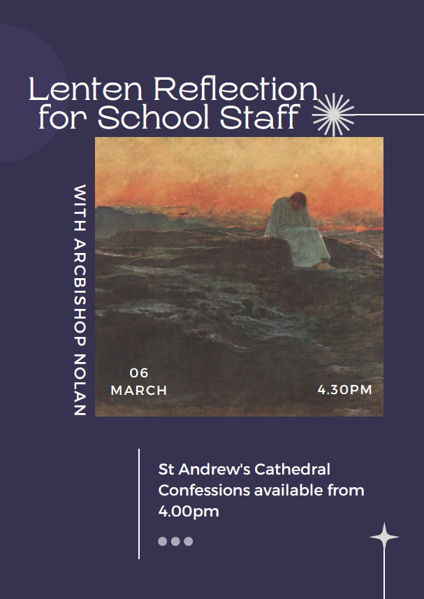 rercag's tweet photo. The Archdiocese of Glasgow RE Department and Archbishop Nolan @ArchdiocGlasgow  warmly invite all school staff to join us for our Lenten reflection on 6th March at 4:30pm in St Andrew's Cathedral. Confessions will be available from 4pm. Please RT. #Lent2023 https://t.co/dLlCzTn7Bs
