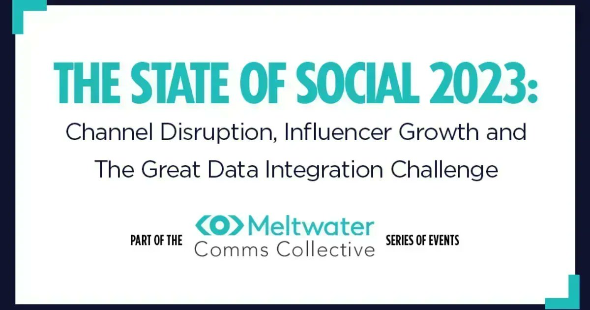 Join us this afternoon for our FREE The State of Social 2023 webinar! Hear from experts about the most important trends impacting social media and influencer marketing this year. Speakers include <a href="/redprnews/">Red Consultancy</a>' <a href="/DannyWhatmough/">𝗗𝗮𝗻𝗻𝘆 𝗪𝗵𝗮𝘁𝗺𝗼𝘂𝗴𝗵</a> and <a href="/Meltwater/">Meltwater</a>'s Charlie Ayling 
buff.ly/3wiv2ZE