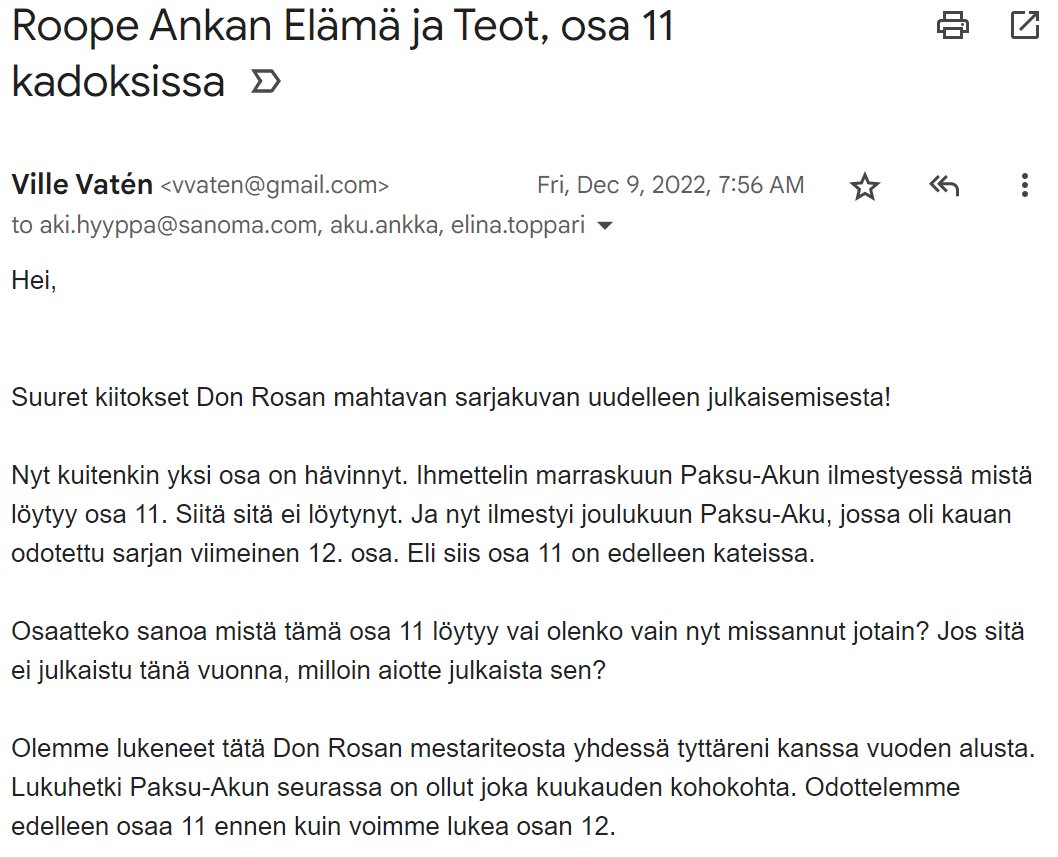 vvaten's tweet photo. @ossi_mantylahti Kyselin tätä toimitukselta joulukuussa. Syvä hiljaisuus.  Olisivat voineet edes vastata. Koko vuoden kestävä sarjan julkaisu päättyi karvaaseen pettymykseen kun yksi osa jätettiin kokonaan pois eikä edes kerrottu että miksi. https://t.co/mPj6oEh4HY