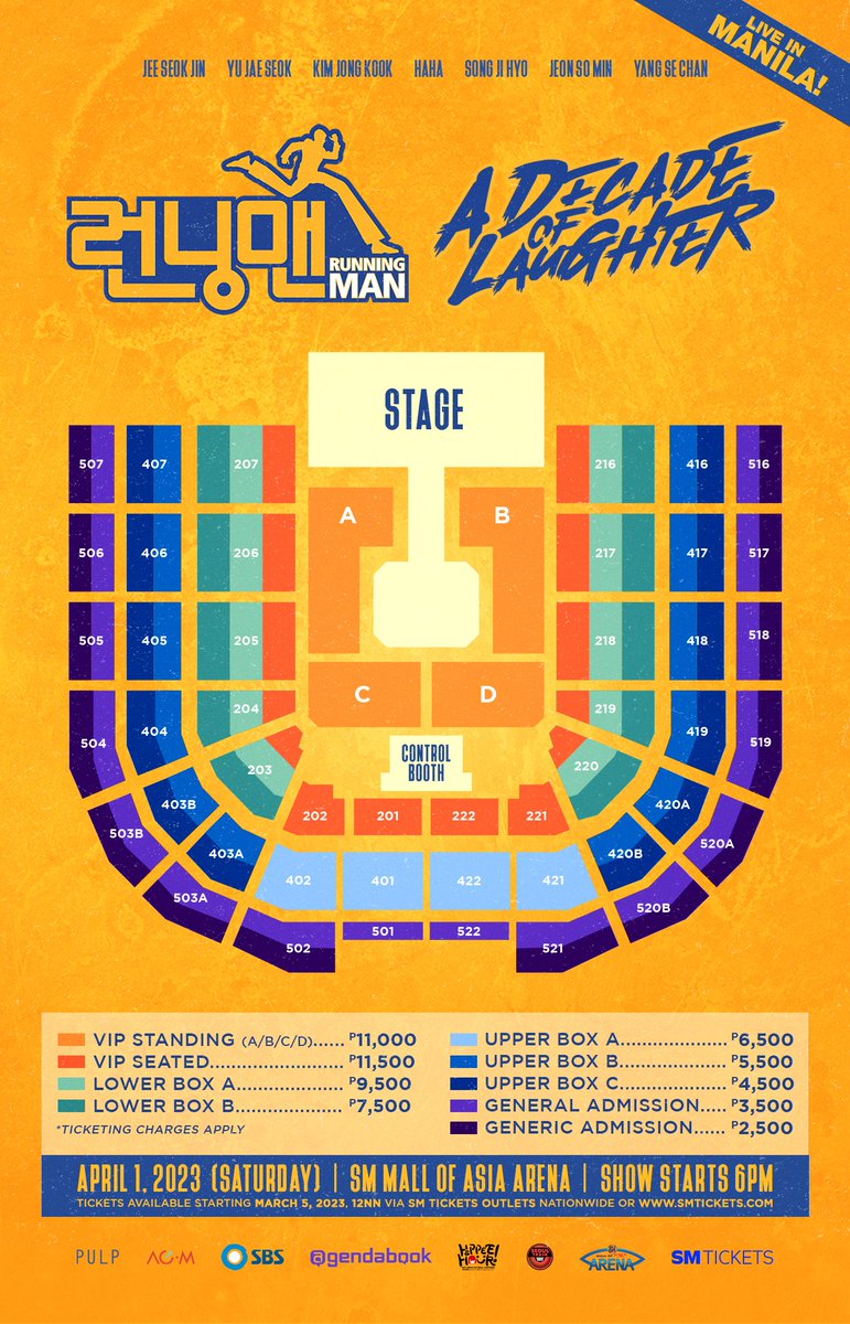 We know you’ve been anticipating this announcement, and there’s no need to wait anymore! It’s finally happening and we can’t hold our excitement any longer! #RUNNINGMANinManila A Decade of Laughter will happen this April 1, 2023 at the <a href="/MOAArena/">SM Mall of Asia Arena</a>.