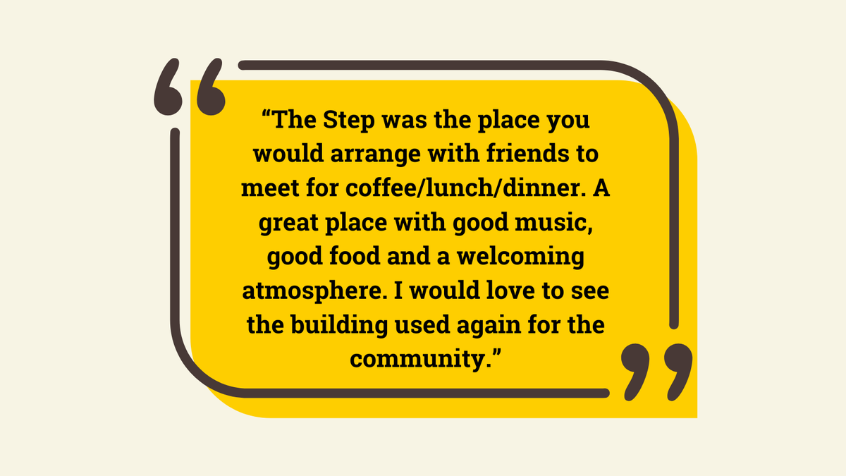 savethestep's tweet image. Over 600 local people have filled in our survey telling us what The Step meant to them, and what they want from the new business. This will be the basis on which a tenant is chosen, so that the new business matches the community’s wishes.  #bowespark #boundsgreen  #communitypubs