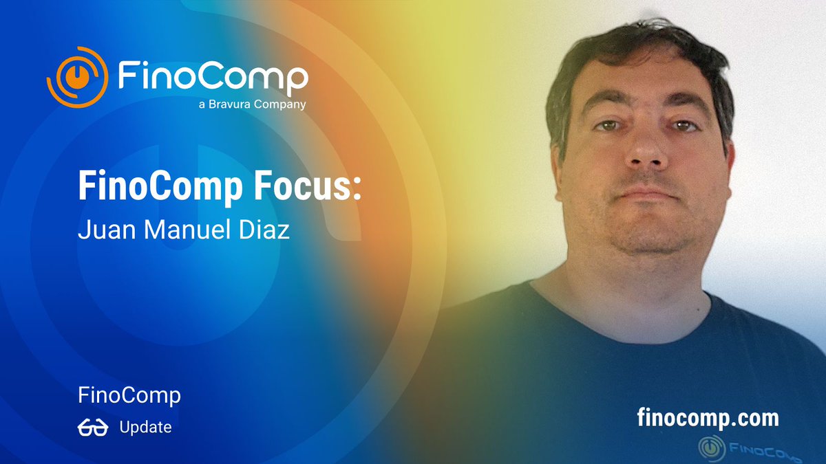 finocomp's tweet photo. FinoComp software engineer Juan Manuel Diaz explains where his love for computers originated, why he promotes happiness in his workplace, and how he felt when Argentina won the World Cup.

Read our FinoComp Focus blog here: https://t.co/cRdbuPDCsK

#FinoComp #tech @BravuraFinTech https://t.co/Jryj5E02KQ