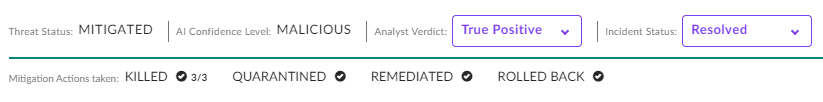 Securitevflit's tweet photo. SentinelOne comprend qu'il fait face à un rançongiciel, la réponse est sans appel : mise en quarantaine des fichiers, isolation réseau du poste infecté, lancement de la restauration depuis une sauvegarde Windows.  (3/3) https://t.co/uO2Ftu1zLP