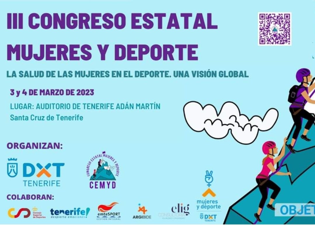 RedReferente's tweet image. 🔊Nuestra compañera @martaborrueco ponente en el &quot;III Congreso Estatal Mujer y Deporte&quot; el 3 y 4 de marzo,Tenerife. Presentaremos el trabajo divulgativo y científico realizado por @RedReferente en sus 2 años de andadura Info: congresomujeresydeporte.es #CEMYSALUD #CEMYDTenerife23
