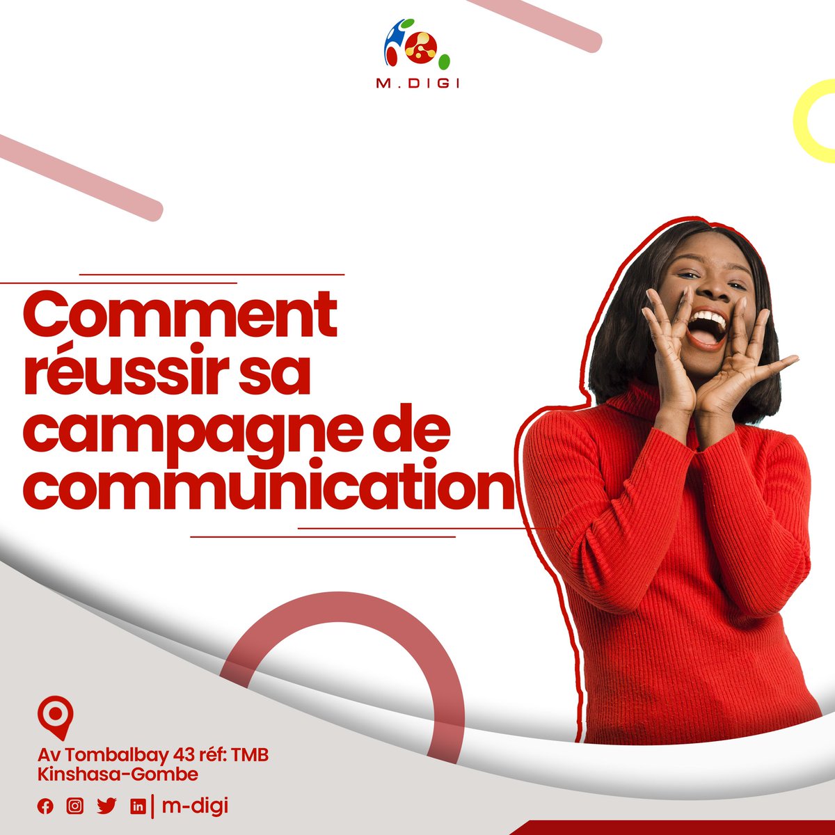 MDIGI01's tweet photo. Découvrez des points essentielles pour assurer la réussite de votre campagne de communication sous une bonne stratégie.

#maketingdigital #reseauxsociauxentreprise #communicationskills #mondedigital #campagnemarketing #communitymanager #personalbranding #branddesign https://t.co/iY8e5NzIaI