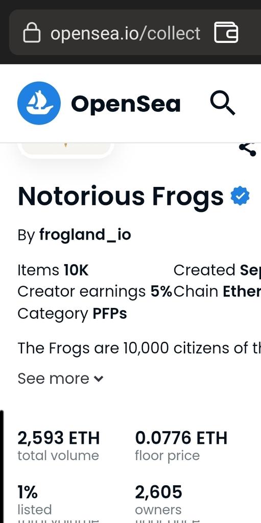 Frogland_io's tweet photo. We have such a rock solid community. How many 10k PFP collections only have 1% listed? We are just getting started... https://t.co/nMrtTt2wfq
