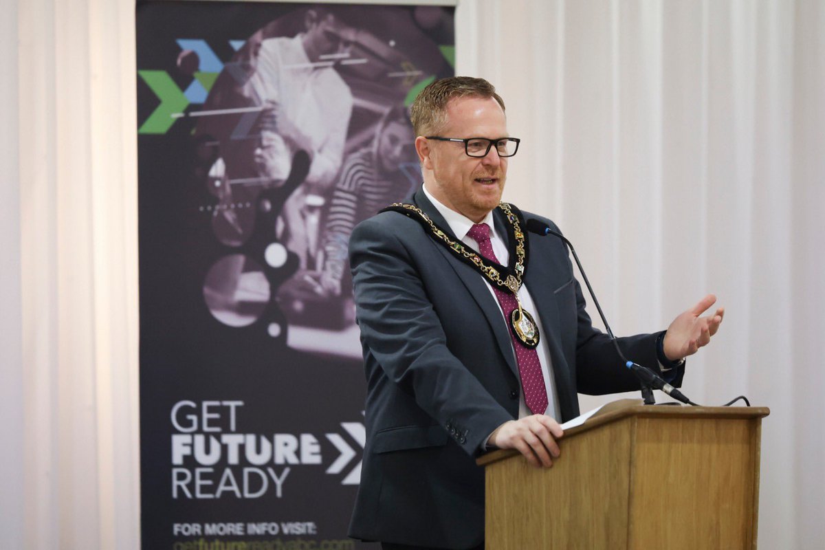 abcb_council's tweet photo. Opening the #Employability & #Skills Conference, Lord Mayor @PaulGreenfield4 highlights the importance of achieving a skilled economy & the need to "ensure people are better equipped to take full advantage of the opportunities provided by our dynamic economy." #GetFutureReadyABC https://t.co/klc19mT6QQ