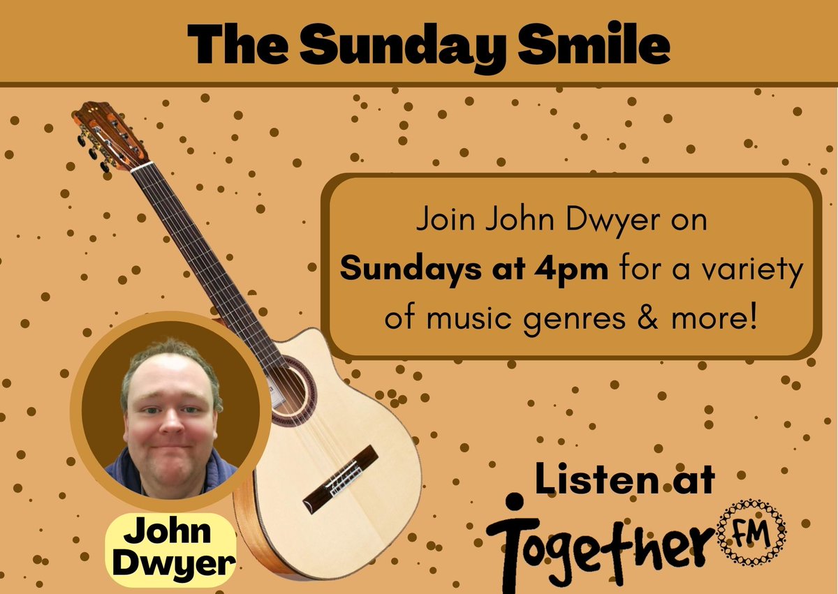 The Sunday Smile only on #togetherfm Tune in every Sunday at 4pm!
.
.
.
#togetherfmlive #communityradio #ballyfermot #localradio #thesundaysmile #johndwyer #ballyfermotciviccenter