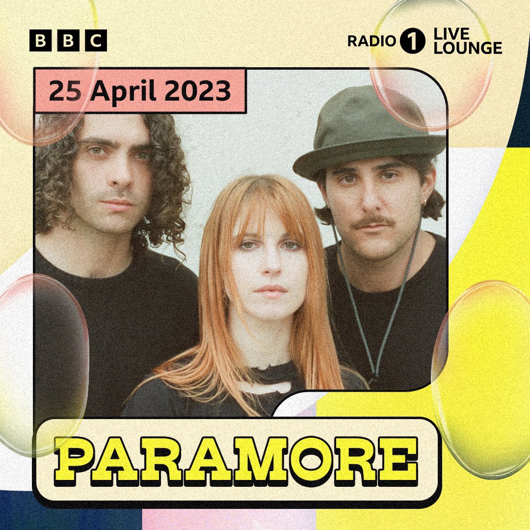 BIG announcement 💫 <a href="/paramore/">paramore</a> will be returning to the Radio 1 Live Lounge on the 25th April, AND you could be there to watch.

Listen to Radio 1 Breakfast with @GregJames on Monday 27th Feb at 7AM to find out how ♥️ #paramore